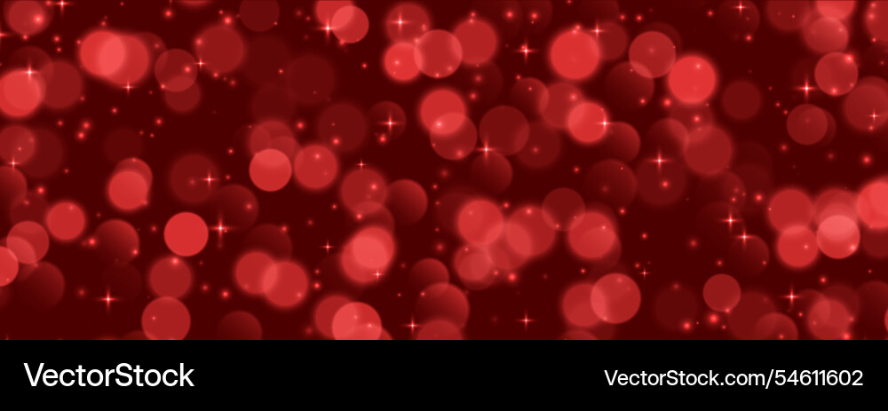 Red bokeh with stars and sparkles shiny overlay Red bokeh with stars and sparkles shiny overlay vector image