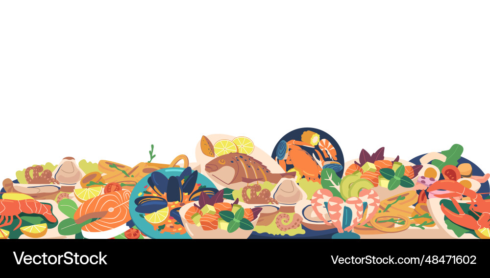 Seamless pattern featuring an array of delicious vector image