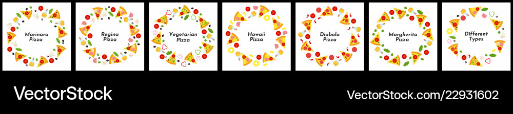 Set of round frames Vector Image