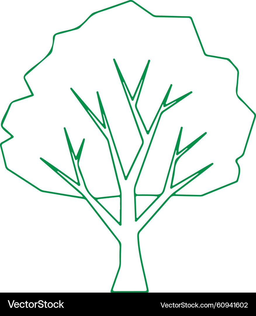 Simple tree outline perfect for educational – Royalty-Free Vector ...
