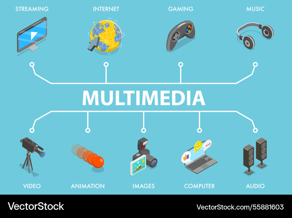 3d isometric flat Vector Image