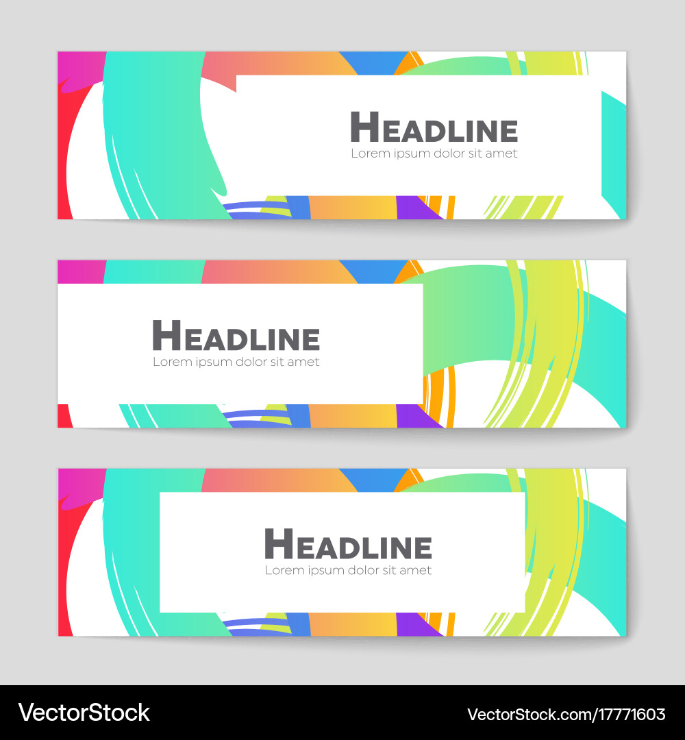 Abstract layout background set for art vector image