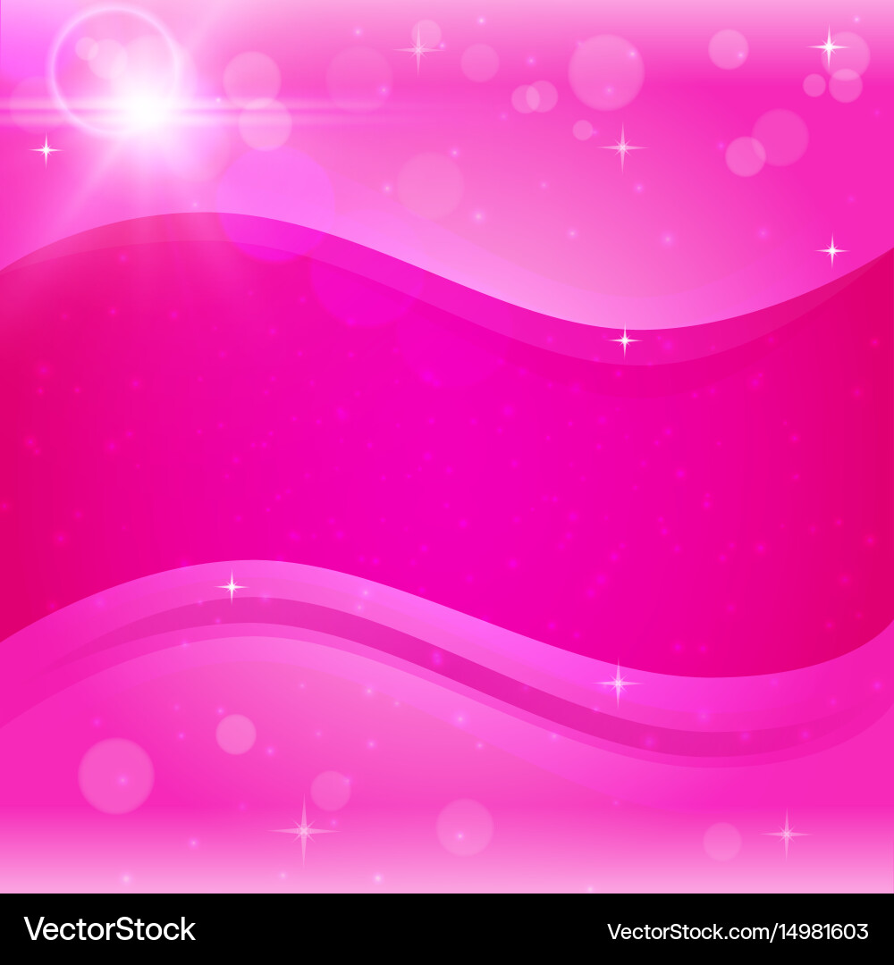 Abstract pink background with bokeh and flare Vector Image