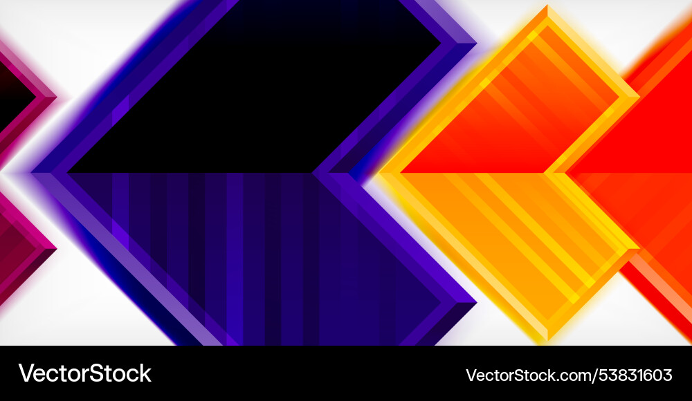 Arrow symbols created with 3d effects and line Arrow symbols created with 3d effects and line Vector Image