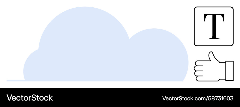 Cloud storage concept with text customization Cloud storage concept with text customization Vector Image