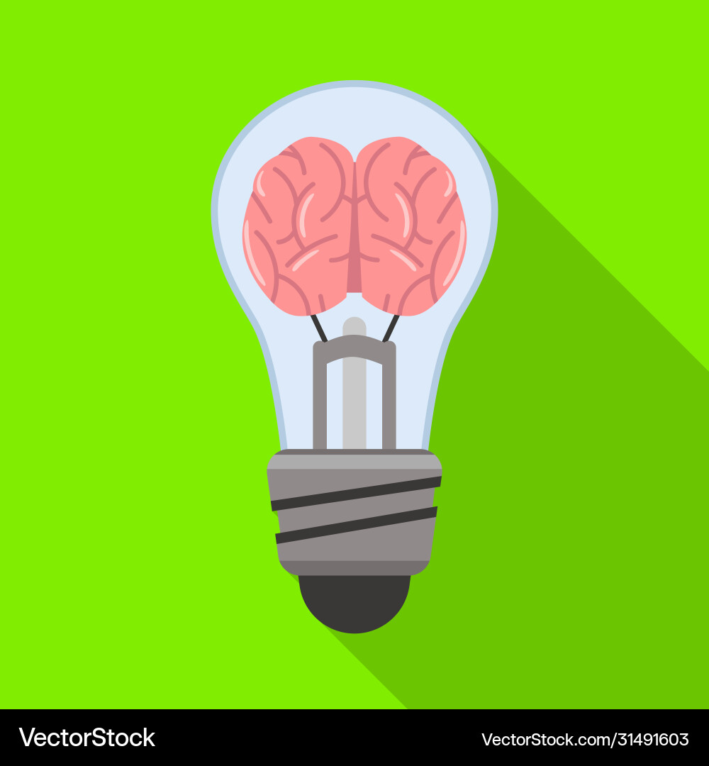 Design light and brain icon web element Vector Image