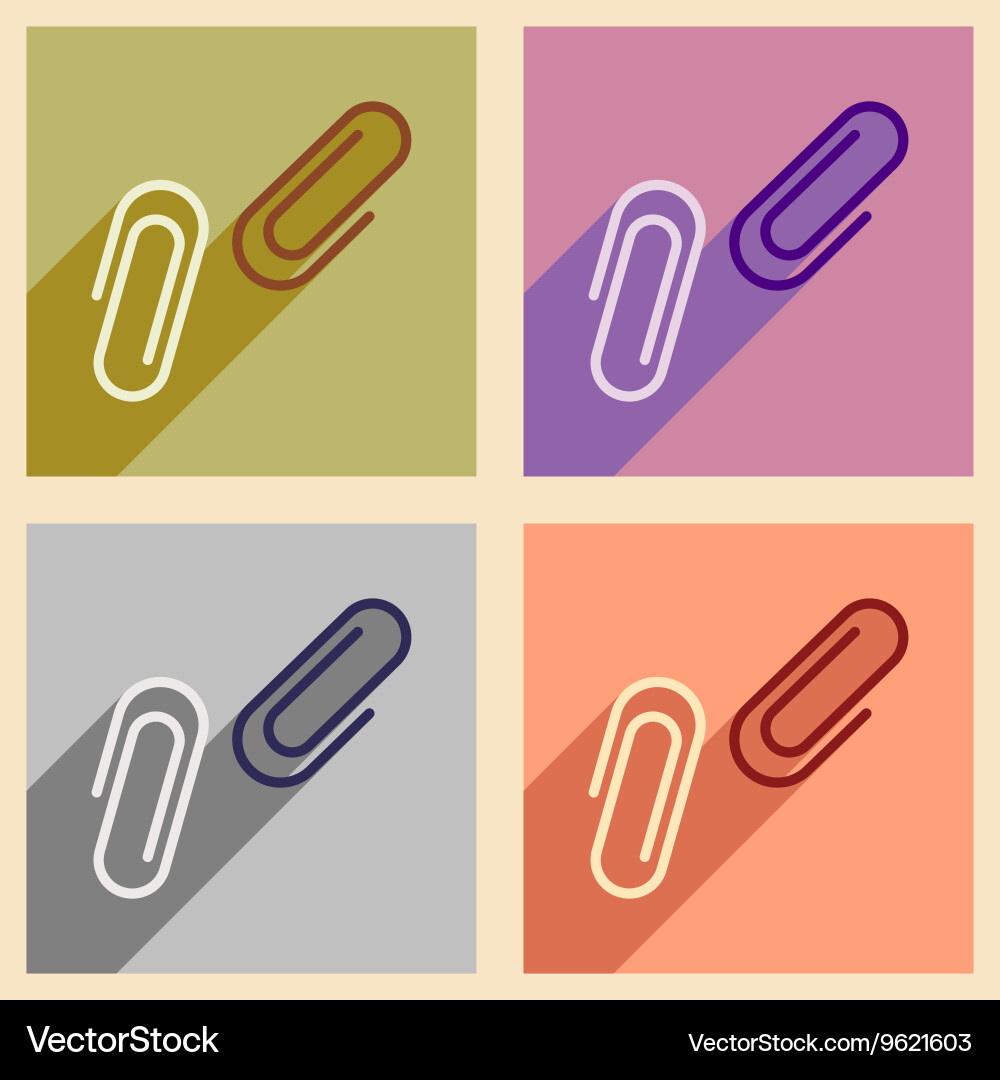 Flat with shadow concept and mobile application Vector Image