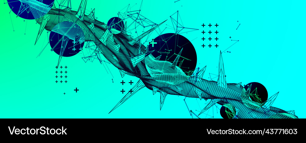 Futuristic Science Plexus Background vector image
