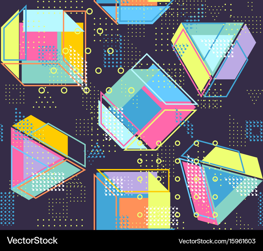 Geometric abstract seamless pattern simple motif Vector Image