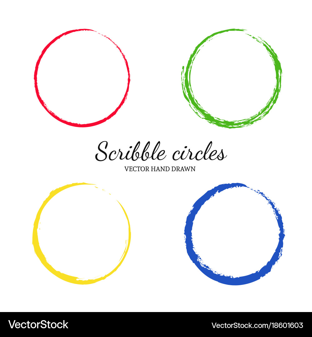 Hand drawn circles Royalty Free Vector Image - VectorStock