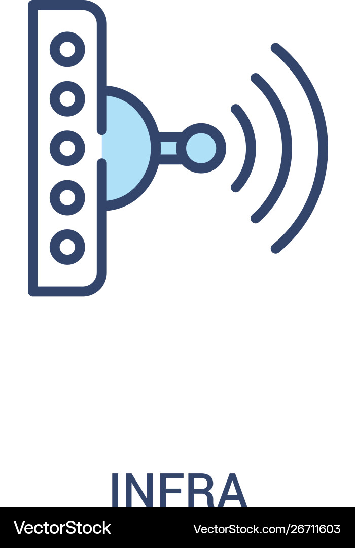 Infra concept 2 colored icon simple line element Infra concept 2 colored icon simple line element vector image