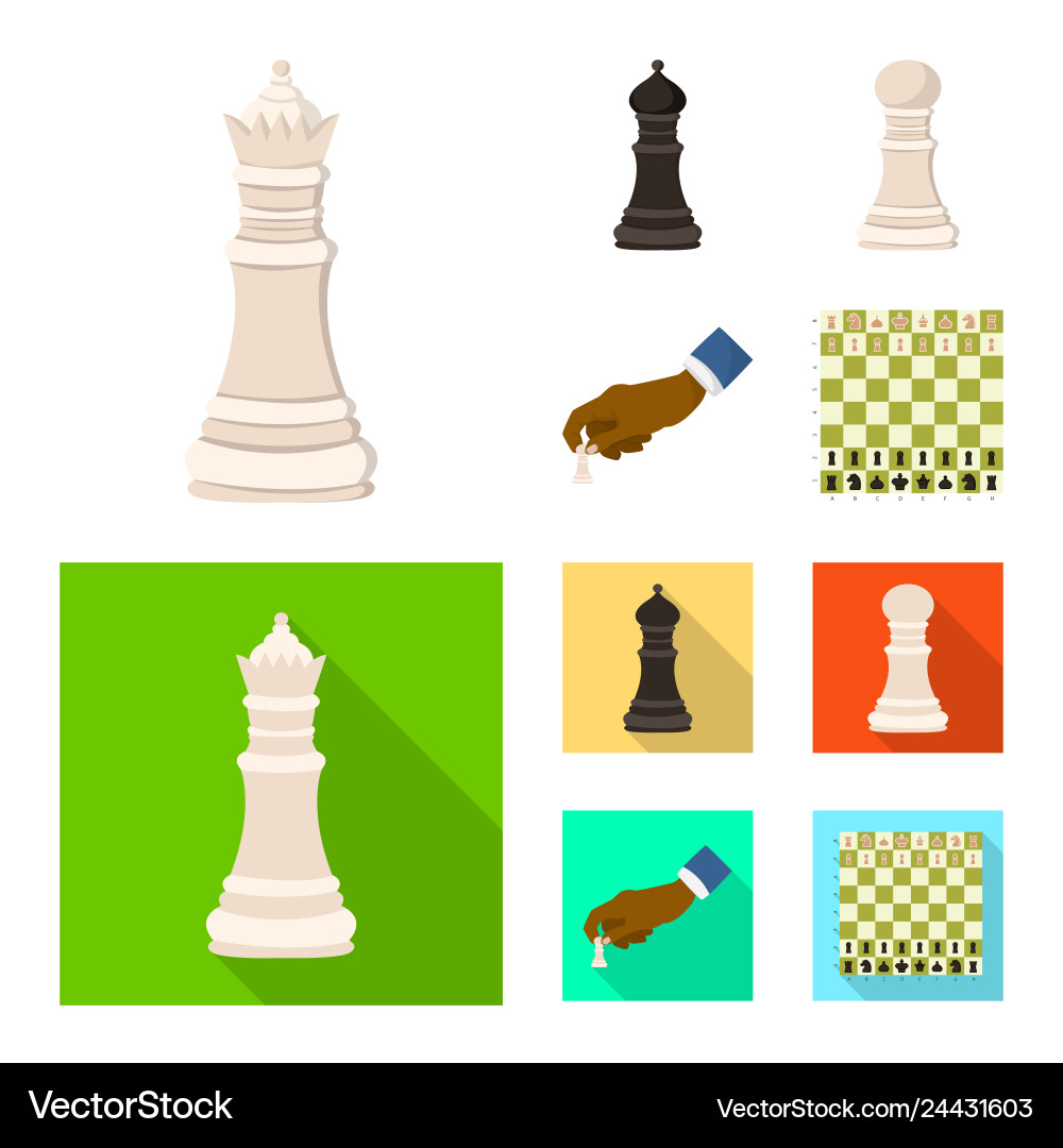 Isolated object of checkmate and thin sign set Isolated object of checkmate and thin sign set Vector Image