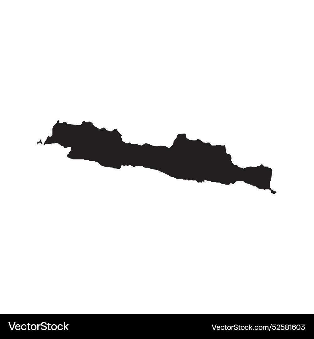Java island map icon vector image