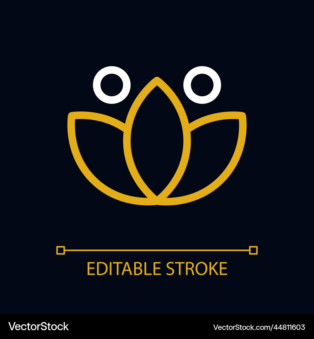 Lotus pixel perfect color linear ui icon for dark Lotus pixel perfect color linear ui icon for dark Vector Image