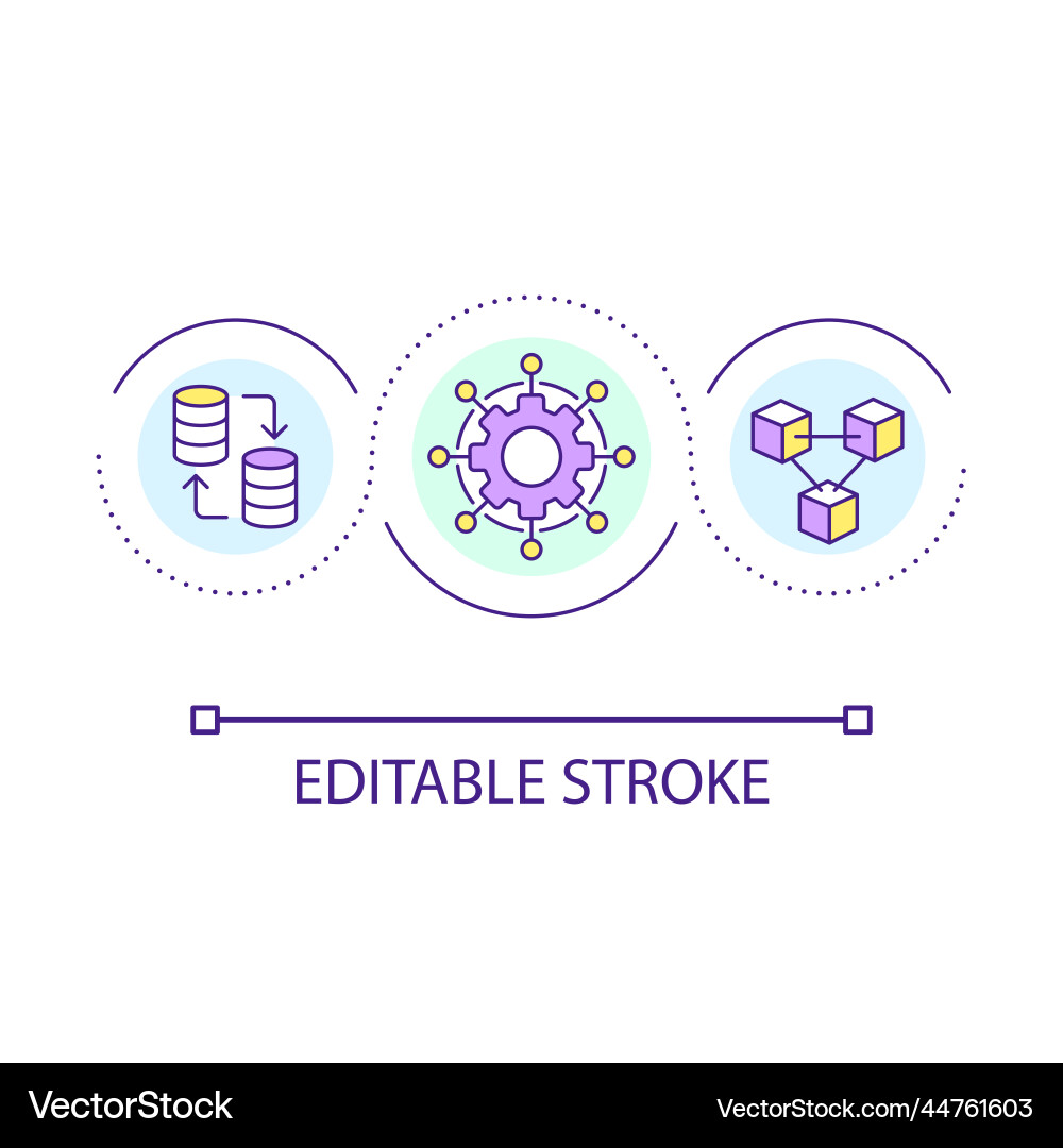 Package Management Loop Icon vector image