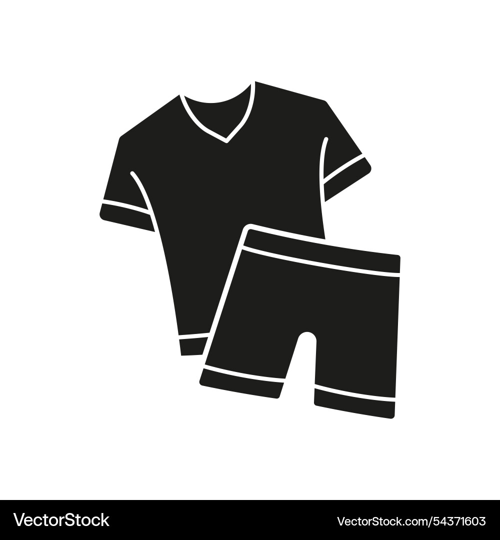 Pajama Set Silhouette Icon Vektorbild