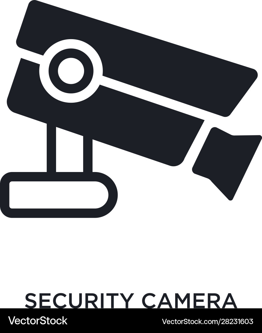 Security camera isolated icon simple element from vector image