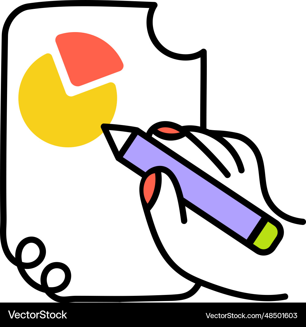 Statistical report vector image