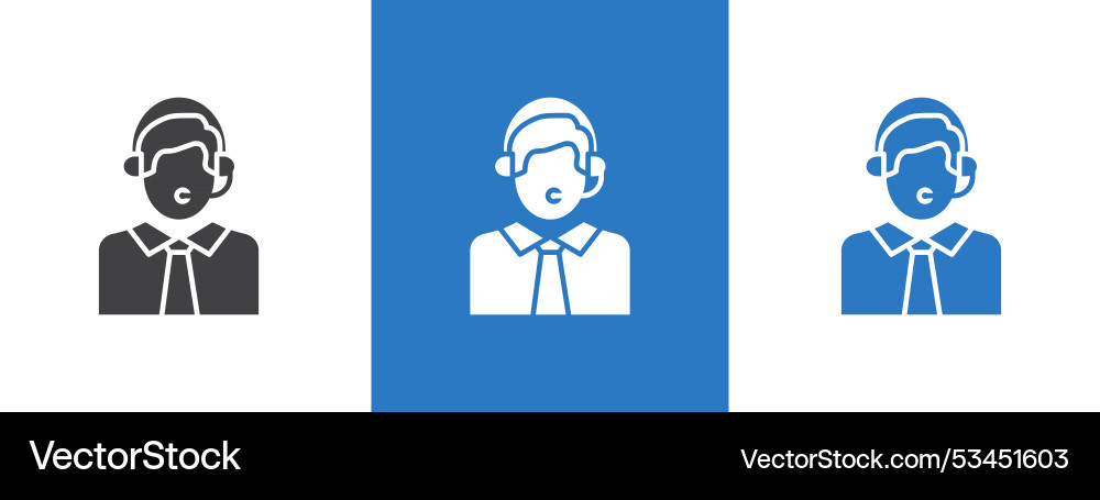 Support call service icon thin line Vector Image
