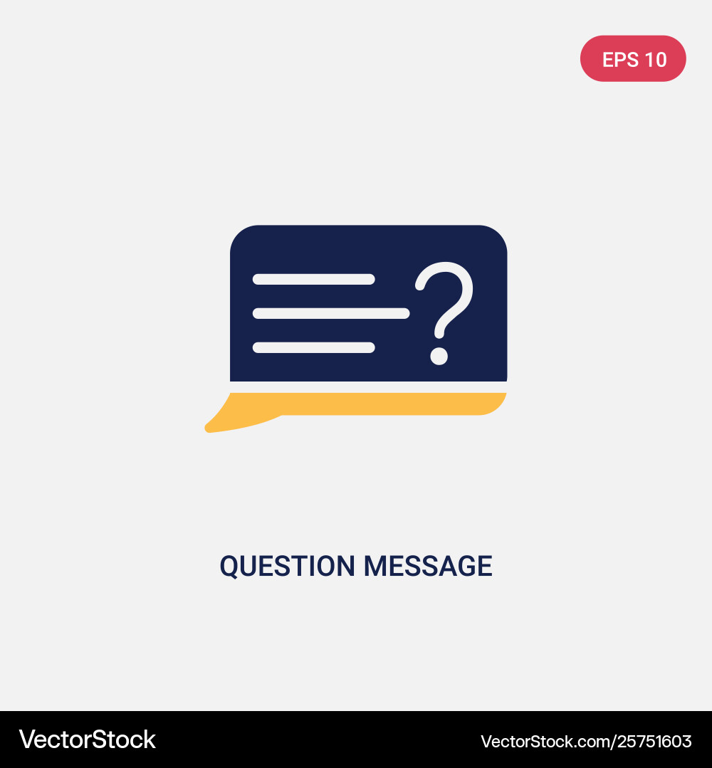 Two color question message icon from ultimate Vector Image