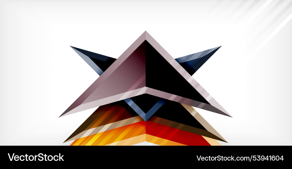 Abstract background color triangles and arrows Vector Image