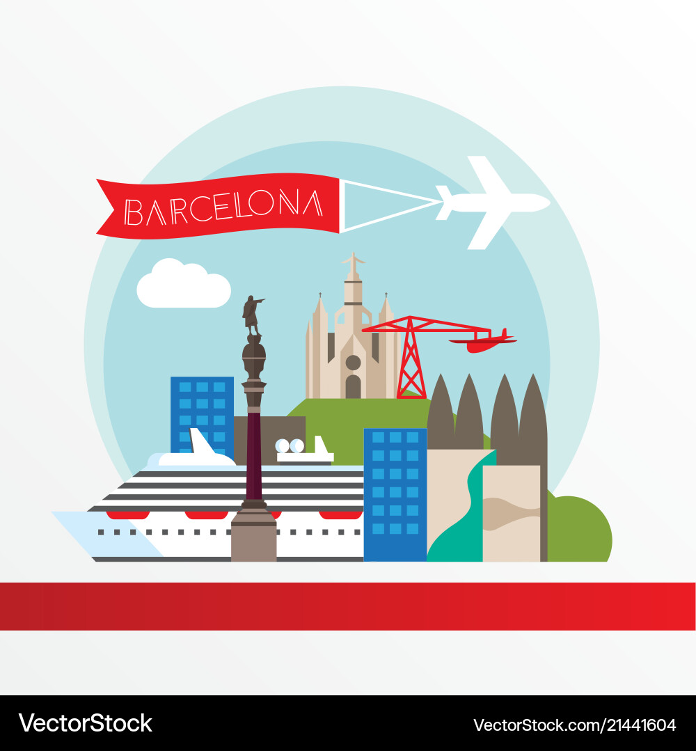 Barcelona detaillierte Silhouette trendy Barcelona detaillierte Silhouette trendy vektorbild