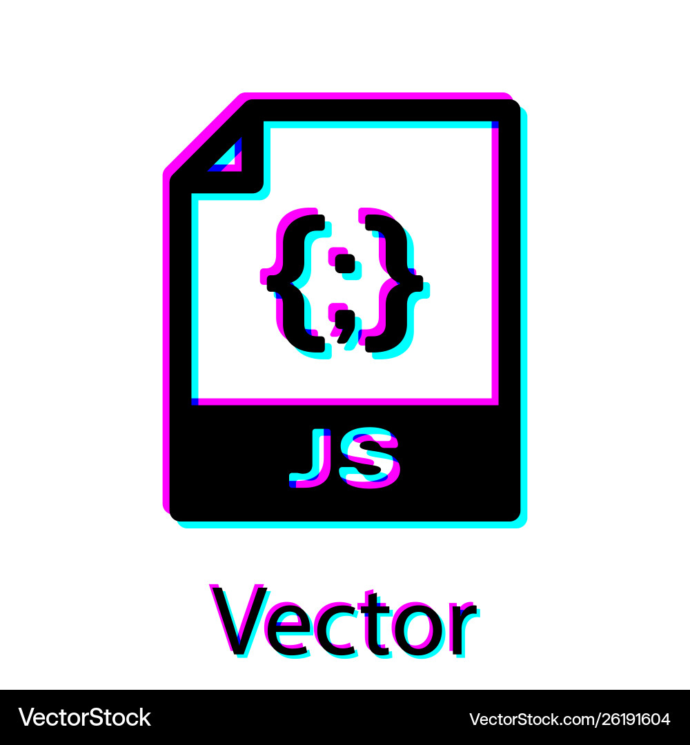 Black js file document icon download button Black js file document icon download button vector image