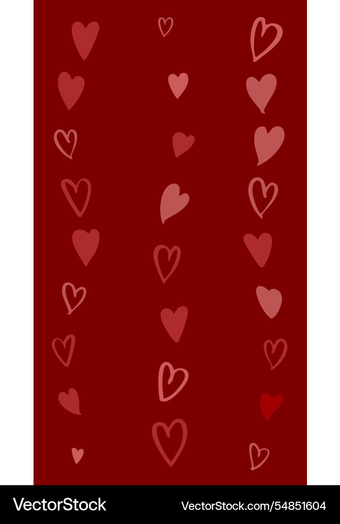 Charming heart pattern with hand-drawn style Charming heart pattern with hand-drawn style Vector Image