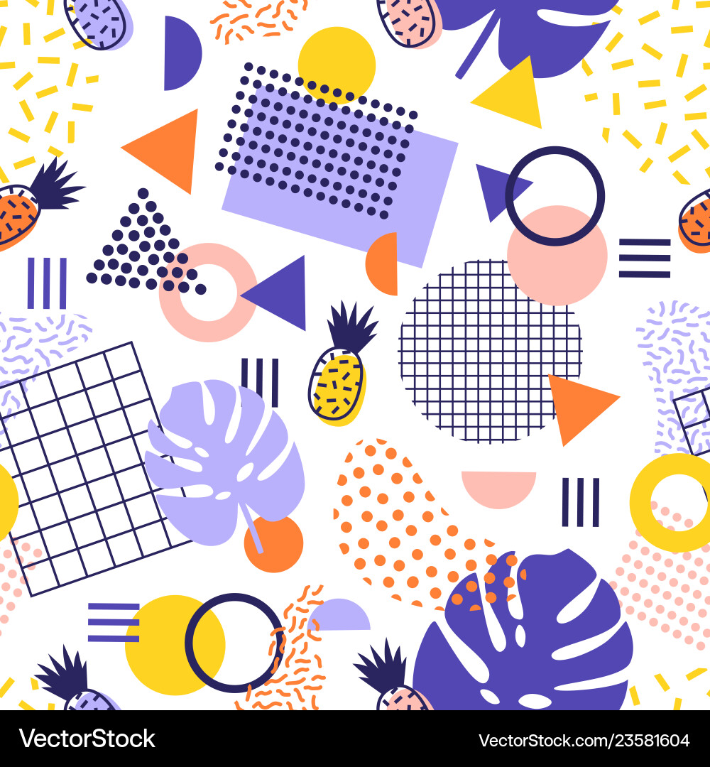 Geometric Pineapple Pattern vector image