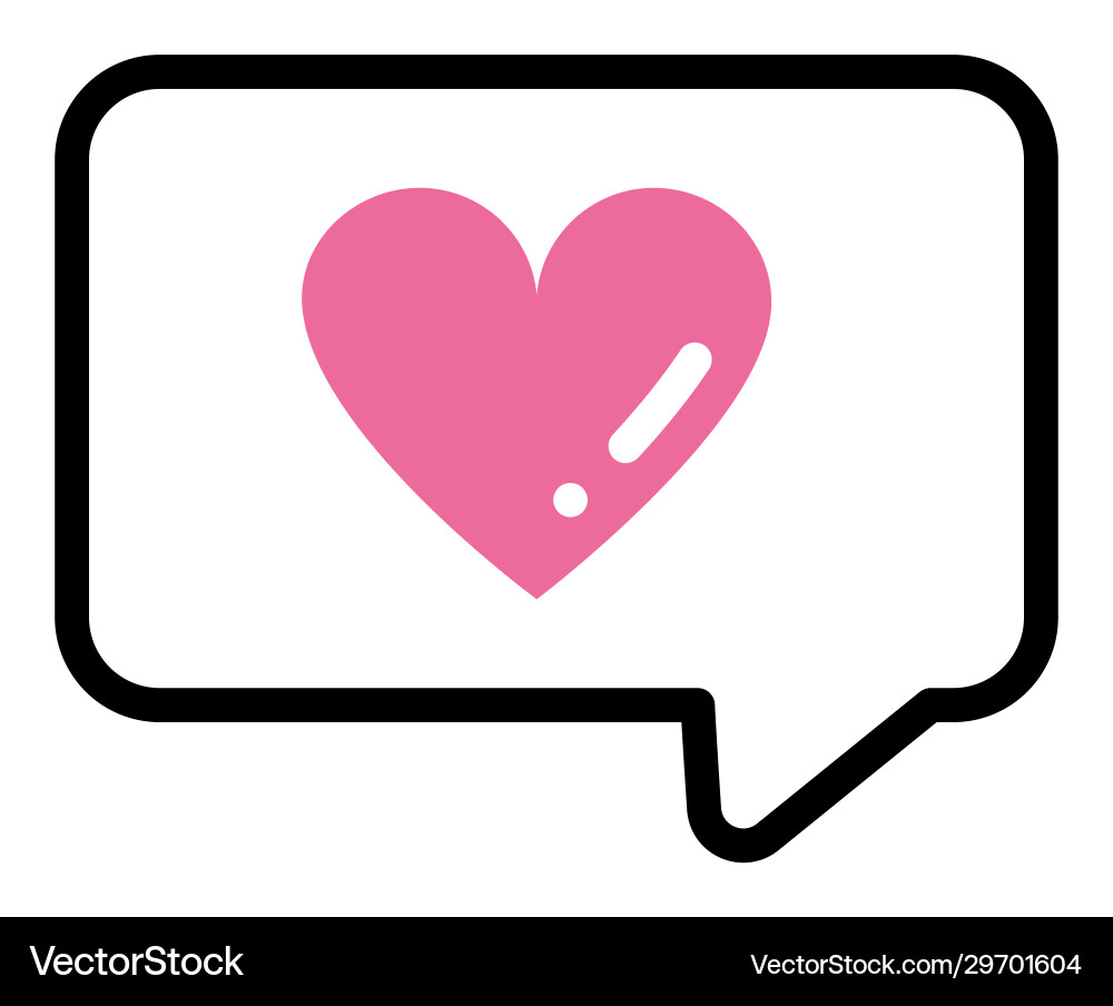 Speech bubble line style and color Vector Image