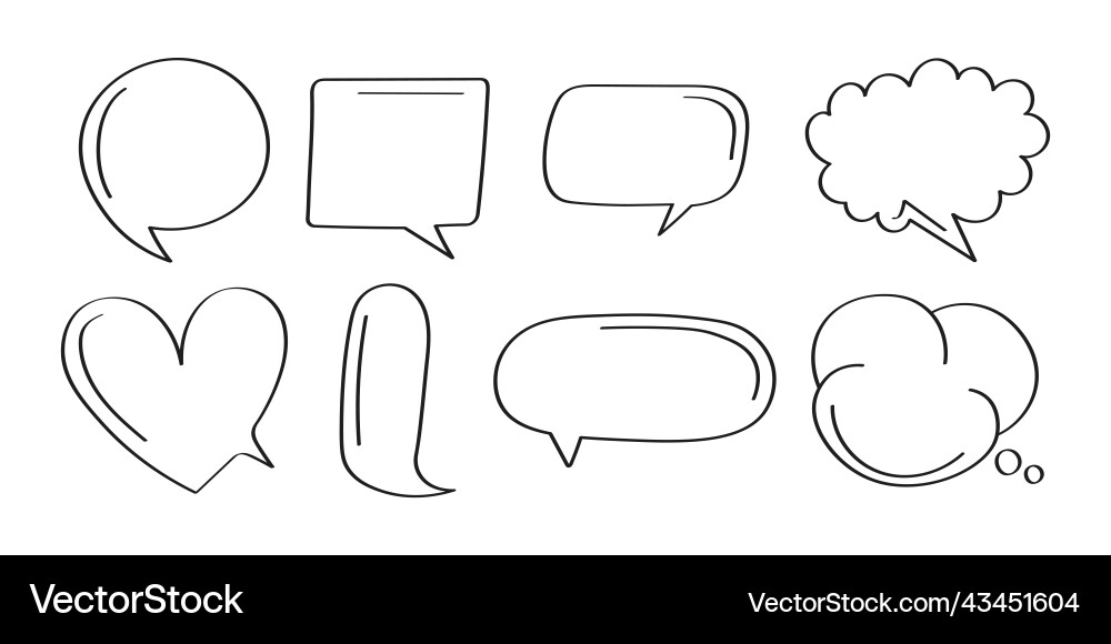 Speech bubble set Speech bubble set vector image