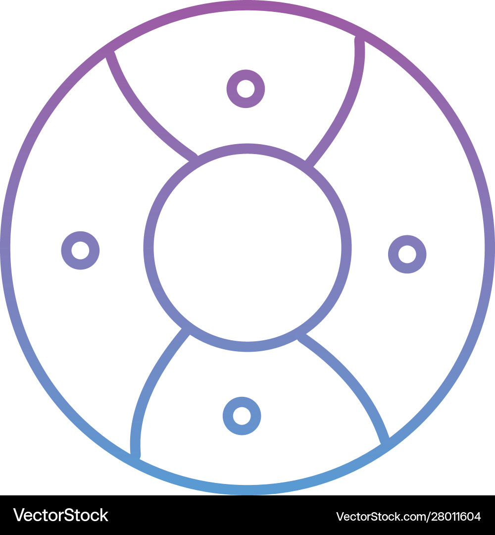 Summer lifeguard float gradient style Vector Image