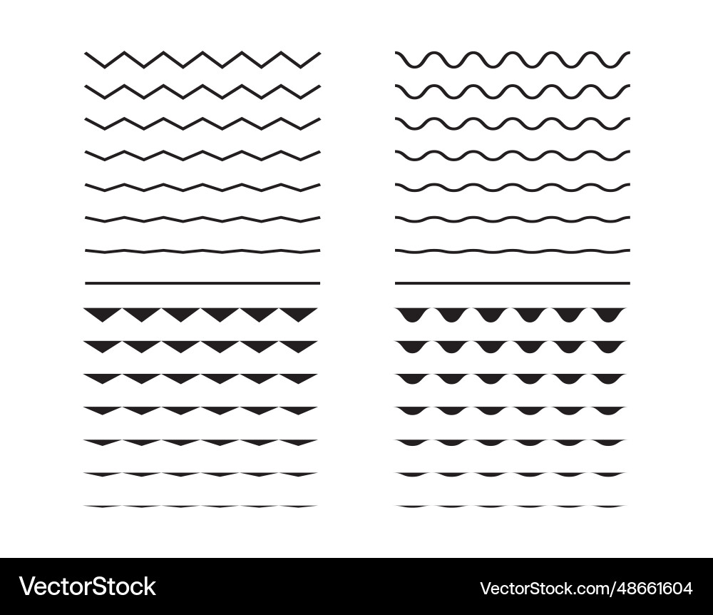 Wave shape set in abstract style isolated Wave shape set in abstract style isolated vector image