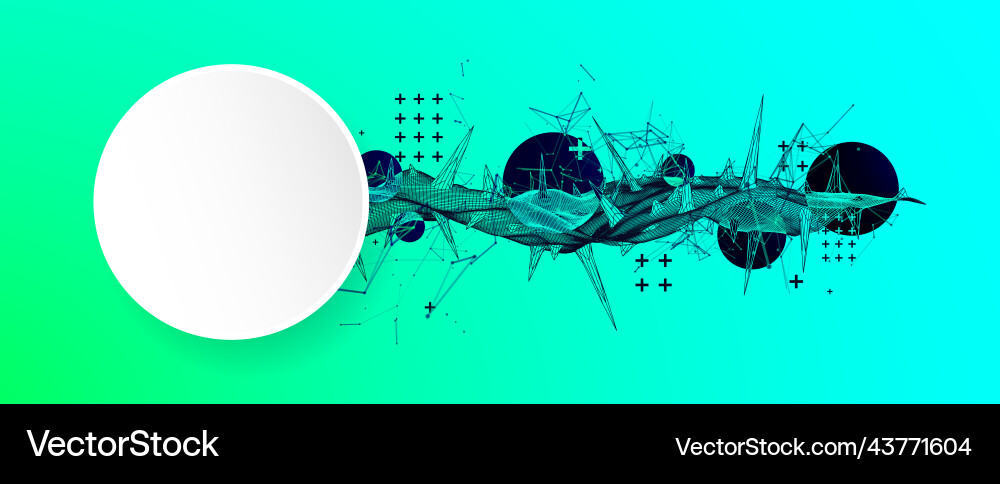 Wireframe science background with plexus effect Wireframe science background with plexus effect vector image