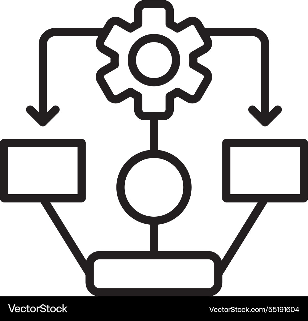 Workflow line icon design vector image