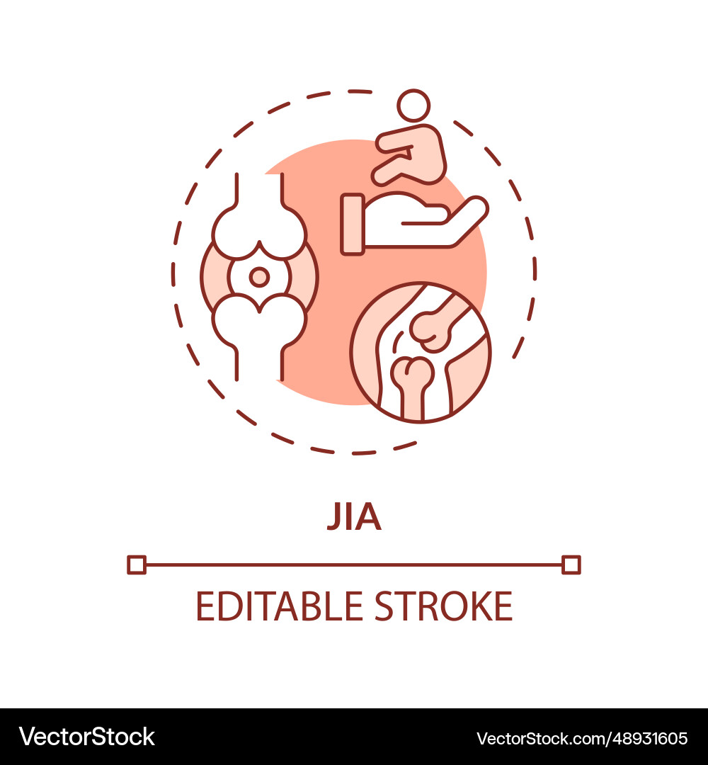 2d customizable thin line red icon jia concept 2d customizable thin line red icon jia concept vector image