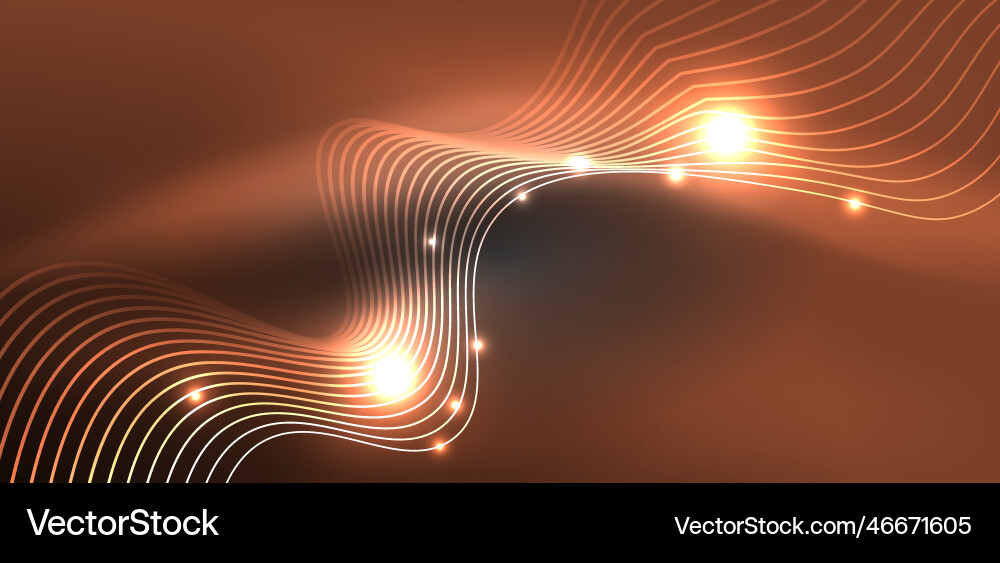 Abstract background neon wave hi-tech design vector image