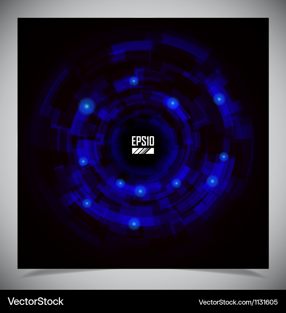 Abstract techno circle background eps 10 vector image