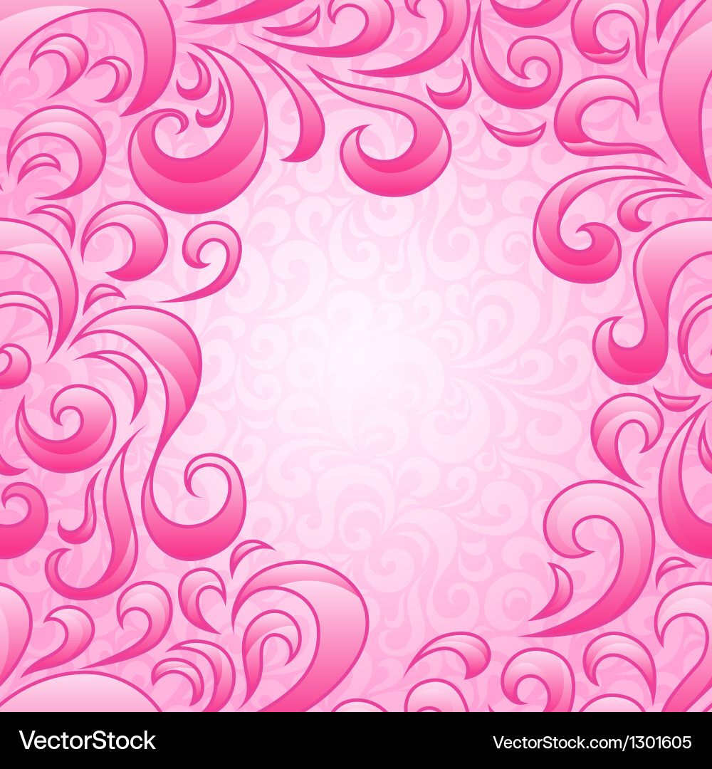 Background with abstract floral pattern vector image