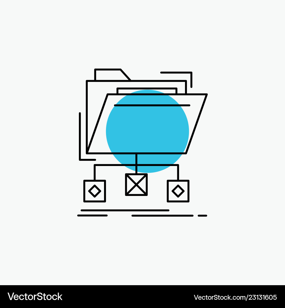 Backup von Dateien Ordner Netzwerkzeile Symbol Backup von Dateien Ordner Netzwerkzeile Symbol vektorbild