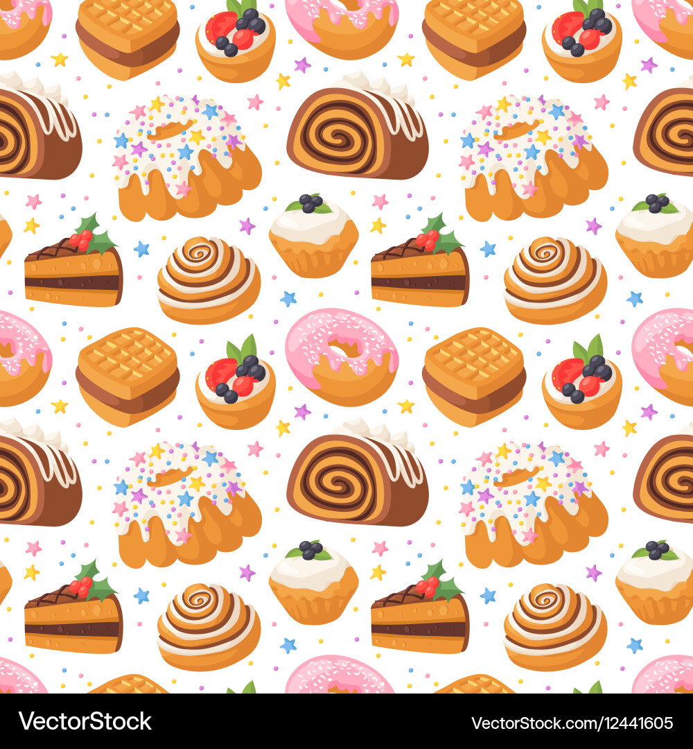 Bakery seamless pattern Vector Image