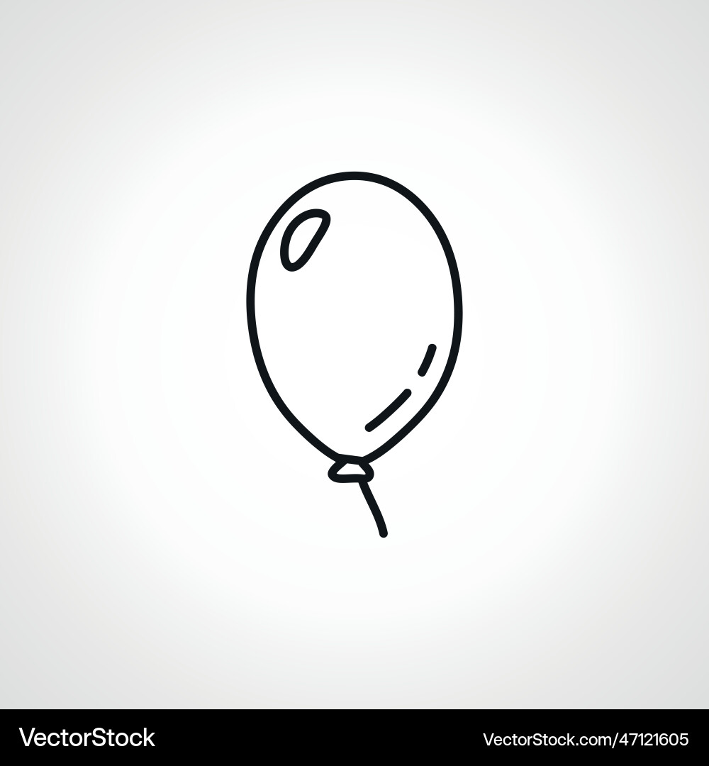 Balloon line icon web linear Vector Image