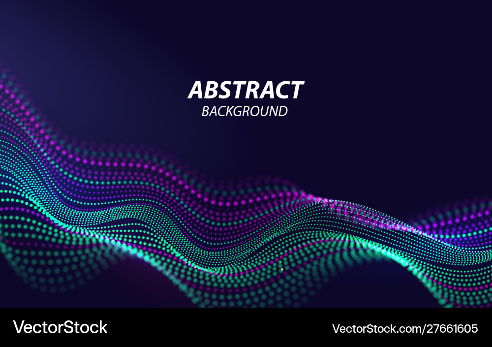 Beautiful sound waves 3d shaped array blended Beautiful sound waves 3d shaped array blended vector image