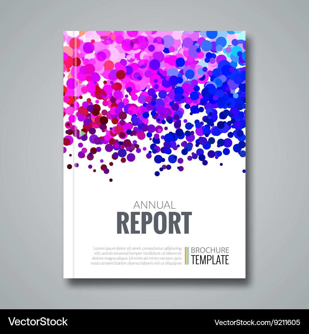 Business report design background with colorful Vector Image