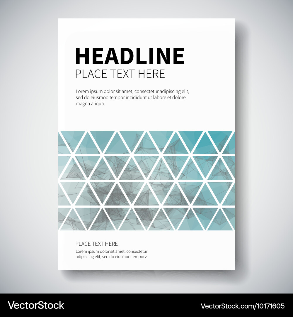 Cover design with abstract colorful triangulated vector image