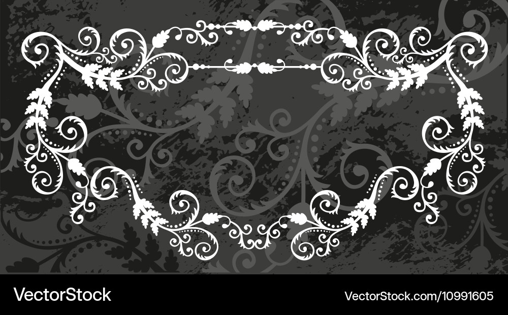 Decorative frame with pattern vector image