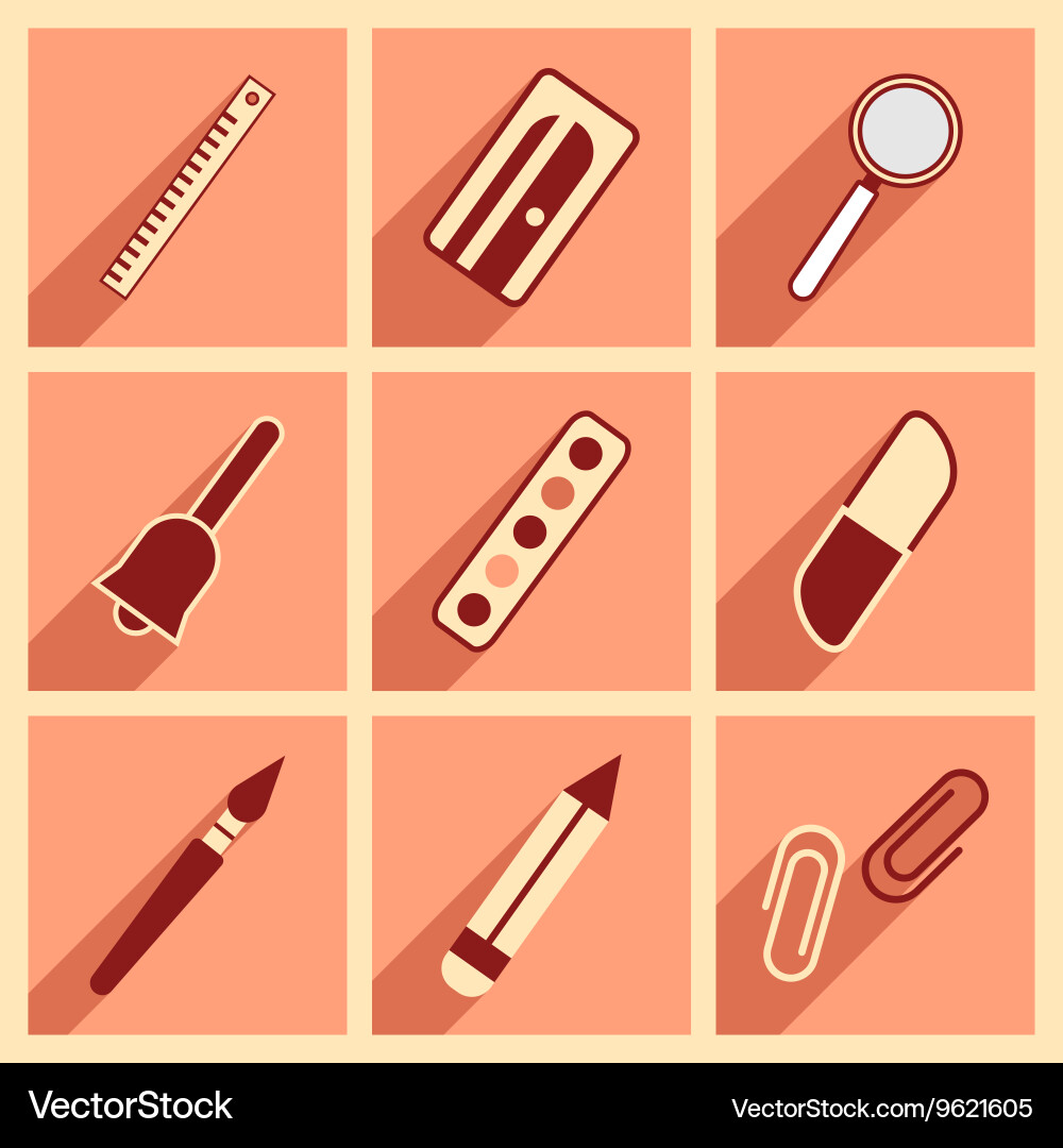 Flat with shadow concept and mobile application vector image