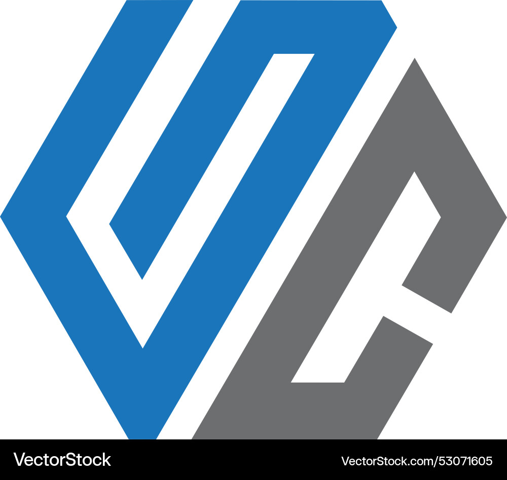 Gc initial logo design template Vector Image