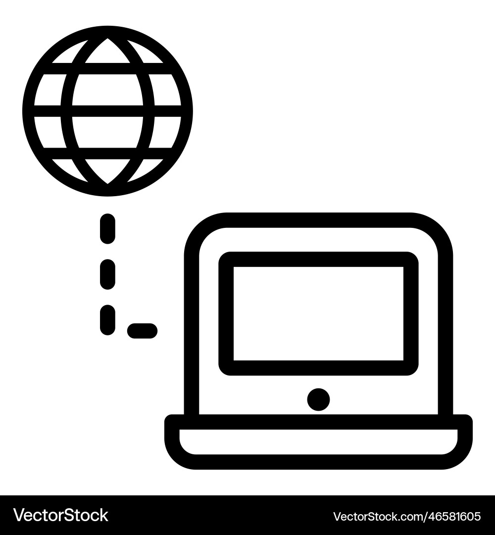 Internet connection line icon Vector Image