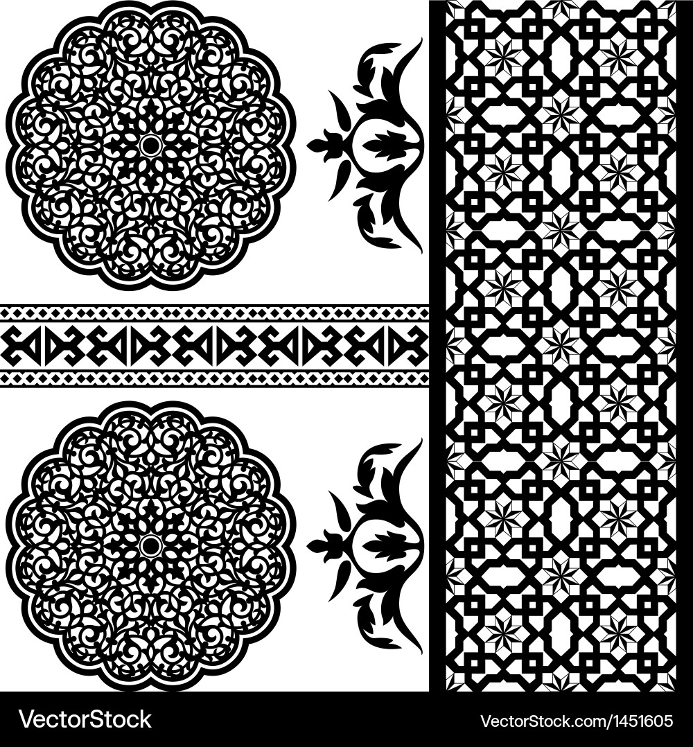 Islamic Column Pattern Vector Islamic pattern Royalty Free Vector Image - VectorStock